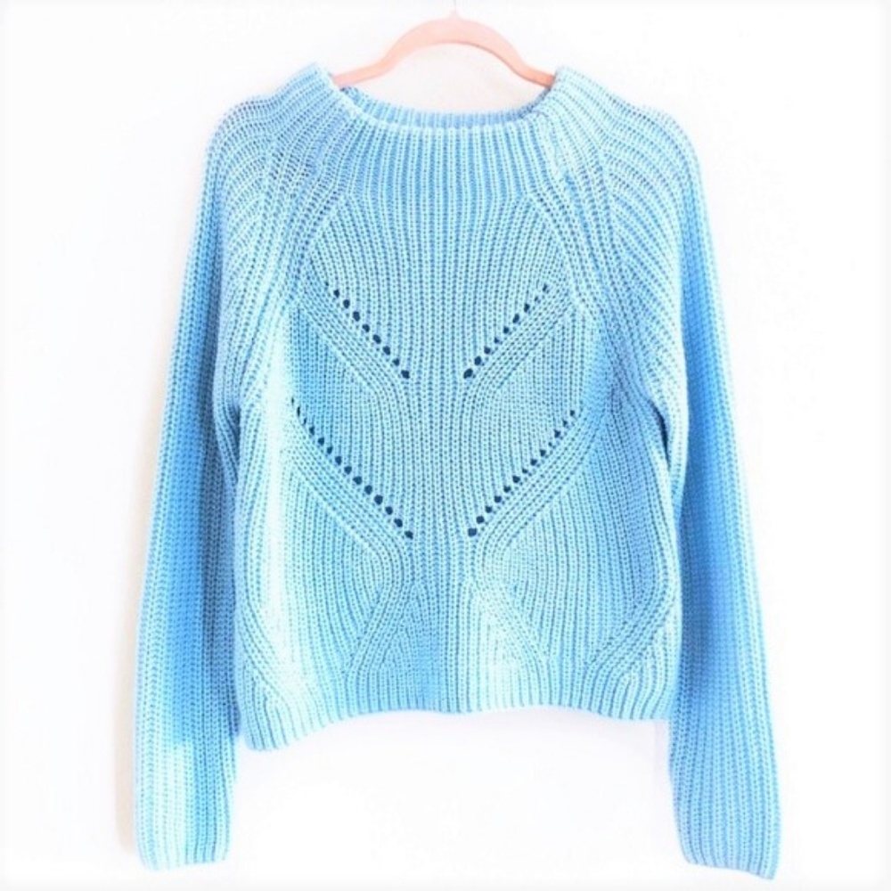 NWT! Baby Blue Knit Sweater - Picture 2 of 5
